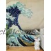Japanese Tapestry Curtains Great Wave Kanagawa Ukiyoe Hokusai Fabric Modern Home   263658121397